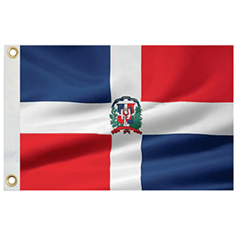 Taylor Made - Dominican Republic Flag - 12" x 18", Nylon — Quality Boat Parts