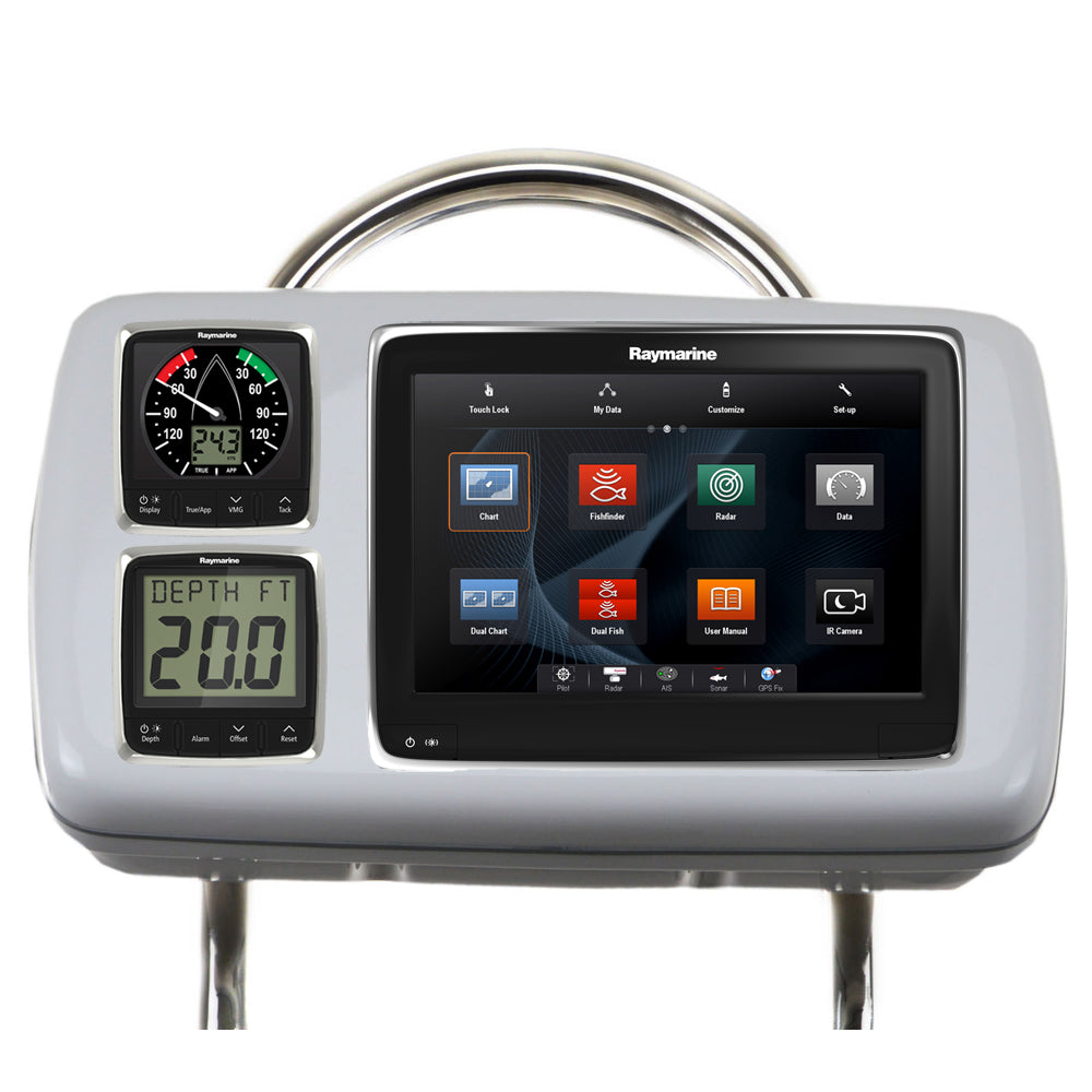 NavPod - GP2080-14 SystemPod Pre-Cut - For Raymarine a95, a97, a98, 2 Instruments, For 12" Wide Guard — Quality Boat Parts