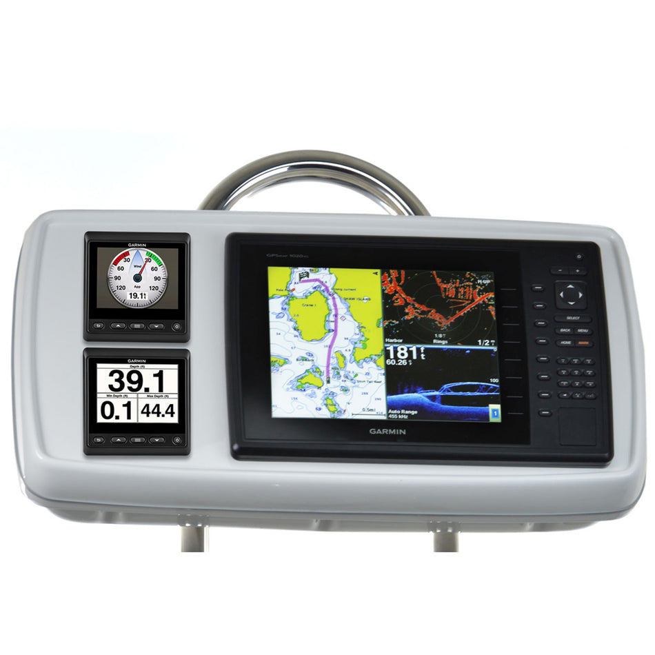 NavPod - GP2170-06 SystemPod Pre-Cut - For Garmin 1020, 1020xs, 1040xs, 2 Instruments, For 12" Wide Guard — Quality Boat Parts