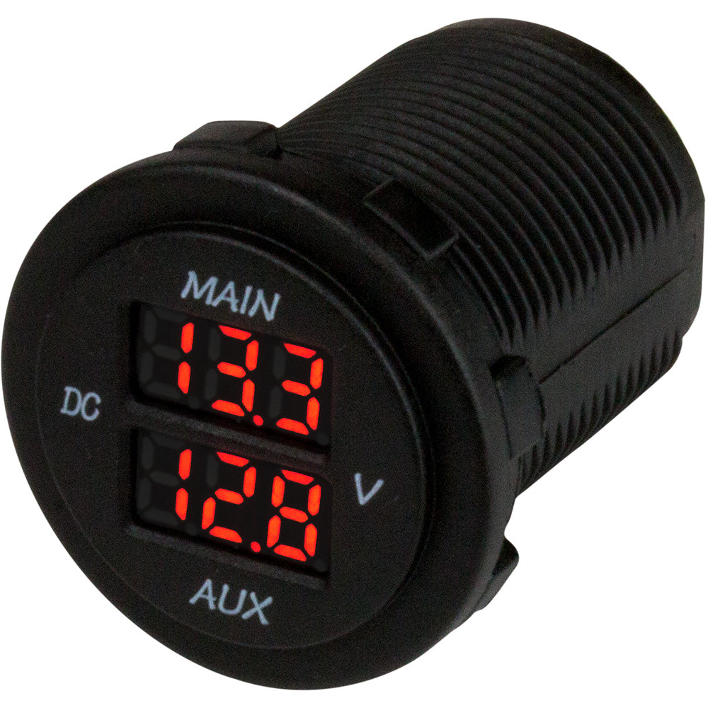 Sea-Dog - Round Voltage Meter - 5V-15VDC, Rainbow Dial — Quality Boat Parts