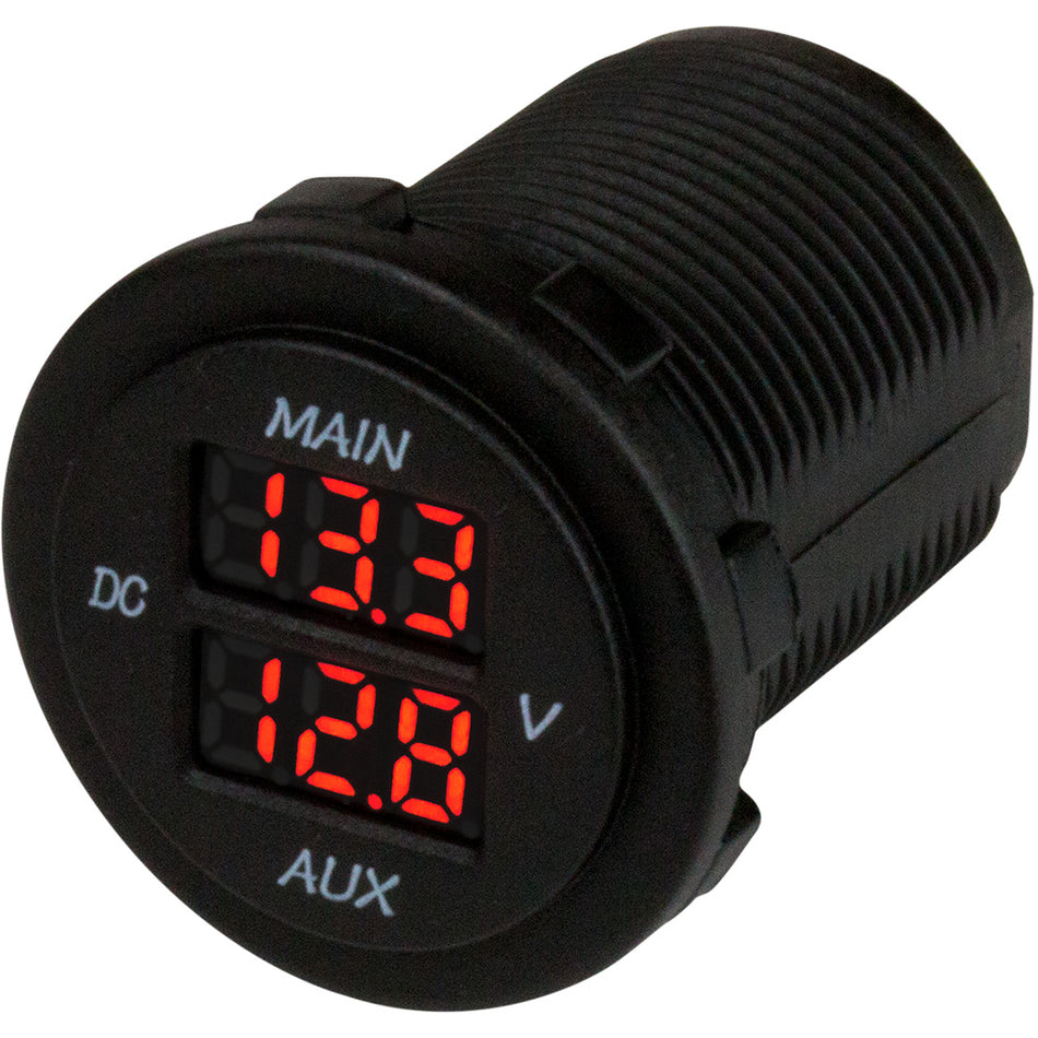 Sea-Dog - Round Voltage Meter - 5V-15VDC, Rainbow Dial — Quality Boat Parts