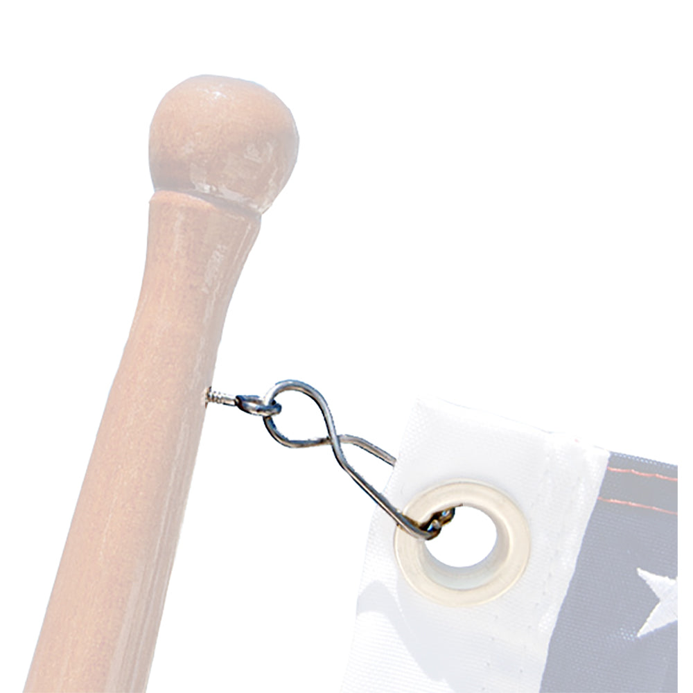 Taylor Made - Skipper Flag Clips - With SS Screw Eyes (4pk) — Quality Boat Parts