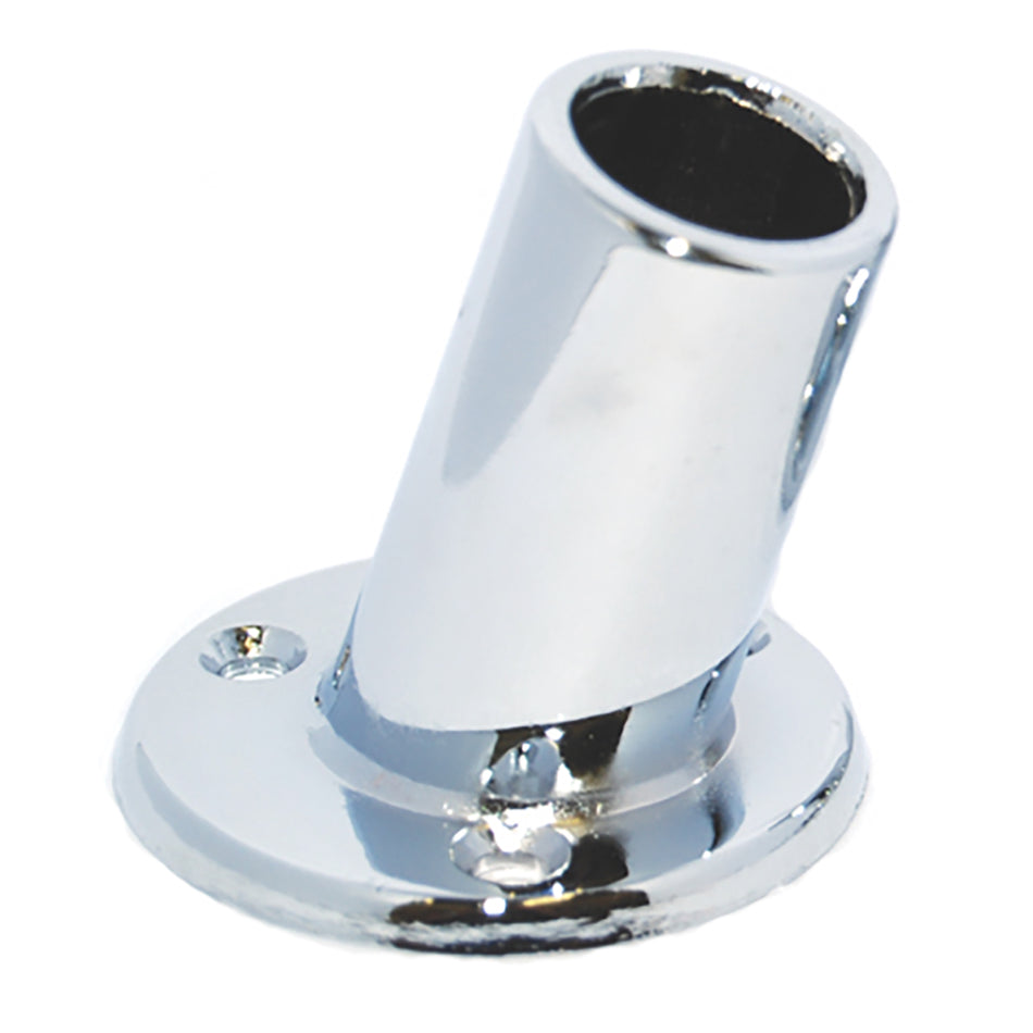 Taylor Made - 1" Slanted Chrome Plated Flag Pole Socket — Quality Boat Parts