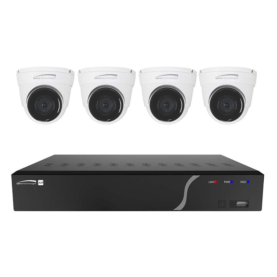 Speco - NVR Kit - 4 Channel, with 4 Outdoor IR 5MP IP Cameras, 2.8mm Fixed Lens, 1TB Kit NDAA — Quality Boat Parts