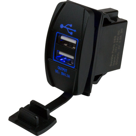Sea-Dog - Dual USB Rocker Switch Style Power Socket — Quality Boat Parts