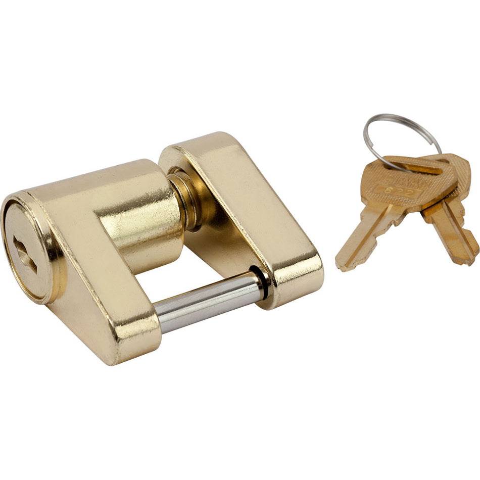 Sea-Dog - Brass Plated Coupler Lock - 2 Piece — Quality Boat Parts