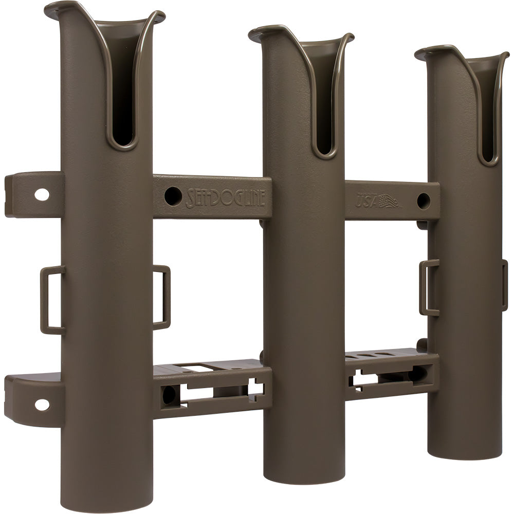 Sea-Dog - Triple Threat Three Pole Rod Holder - Flat Dark Earth — Quality Boat Parts