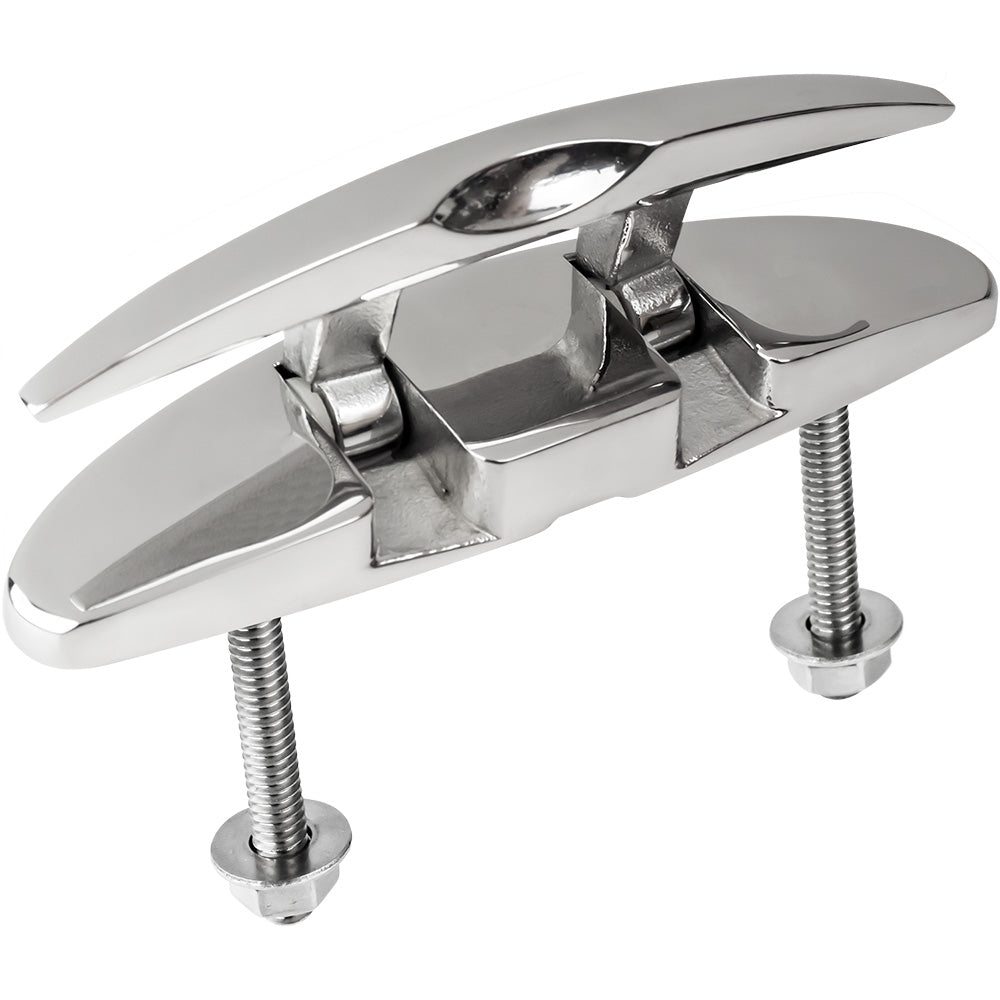 Sea-Dog - Folding Cleat - Hidden Hex Bolts, 5", Oval Stainless Steel — Quality Boat Parts