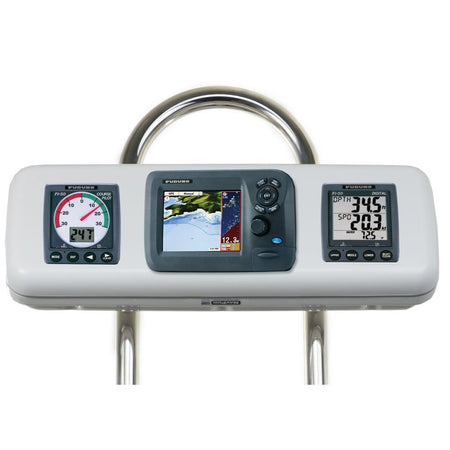 NavPod - GP1607 SystemPod Pre-Cut - For Furuno GP1670, GP1670F 5.7", 2 Instruments, For 9.5" Wide Guard — Quality Boat Parts