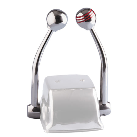 Schmitt Marine - Standard Control Arm Set - Red Throttle Knob, Plain Shift Knob, Includes Arms & Knobs Only — Quality Boat Parts