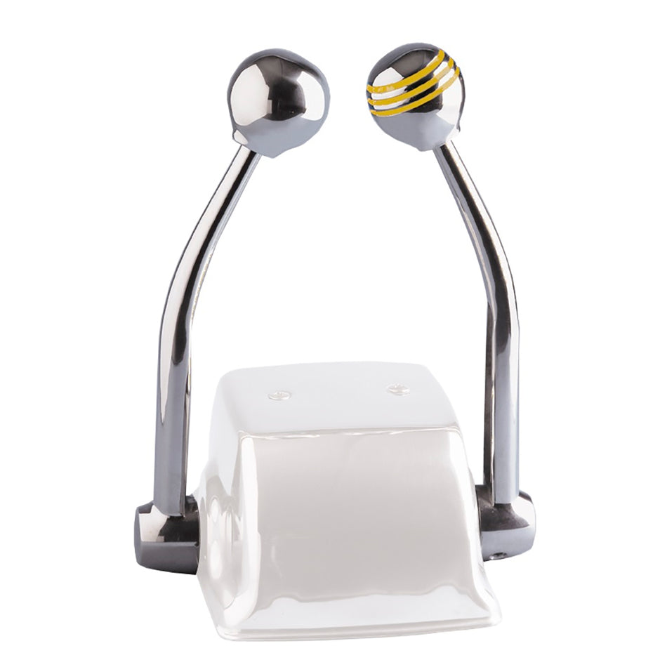 Schmitt Marine - Standard Control Arm Set - Gold Throttle Knob, Plain Shift Knob — Quality Boat Parts