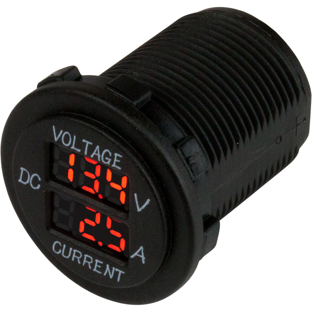 Sea-Dog - Round Voltage/Amp Meter - 6-30V, 10 Amp Meter — Quality Boat Parts