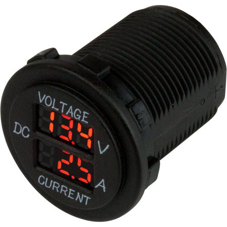 Sea-Dog - Round Voltage/Amp Meter - 6-30V, 10 Amp Meter — Quality Boat Parts
