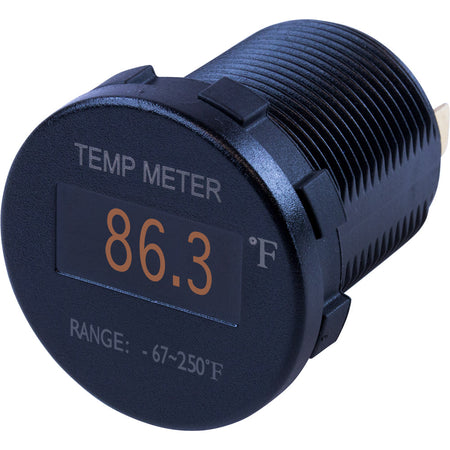 Sea-Dog - Round OLED Temperature Meter - Fahrenheit, 6' Lead — Quality Boat Parts