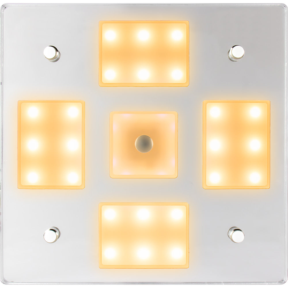 Sea-Dog - Square LED Mirror Light - On/Off Dimmer, White/Blue — Quality Boat Parts