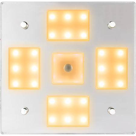 Sea-Dog - Square LED Mirror Light - On/Off Dimmer, White/Blue — Quality Boat Parts