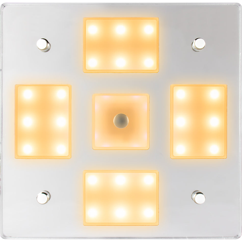 Sea-Dog - Square LED Mirror Light - On/Off Dimmer, White/Blue — Quality Boat Parts