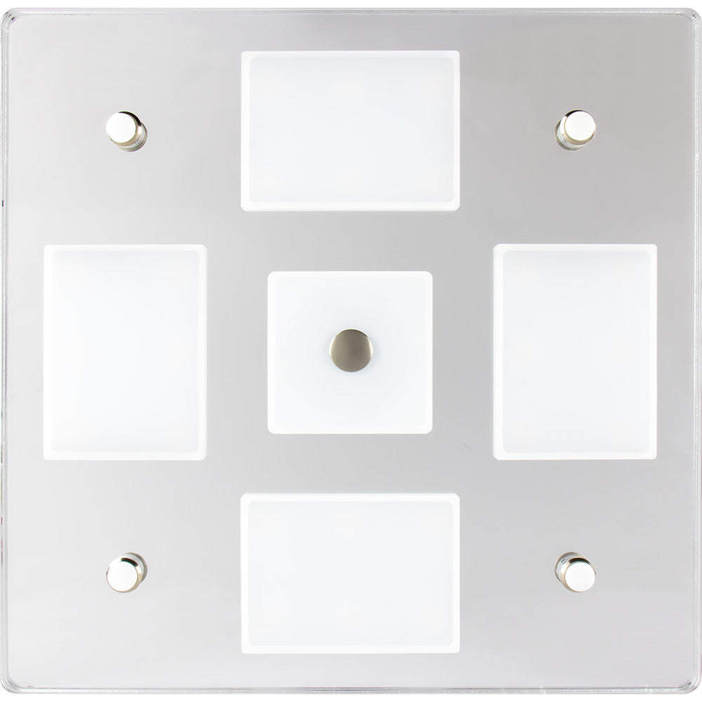 Sea-Dog - Square LED Mirror Light - On/Off Dimmer, White/Blue — Quality Boat Parts