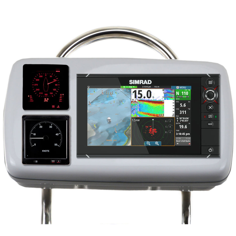 NavPod - GP2080-13 SystemPod Pre-Cut - For Simrad NSS9 evo2, B&G Zeus 9, 2 Instruments, For 12" Wide Guard — Quality Boat Parts