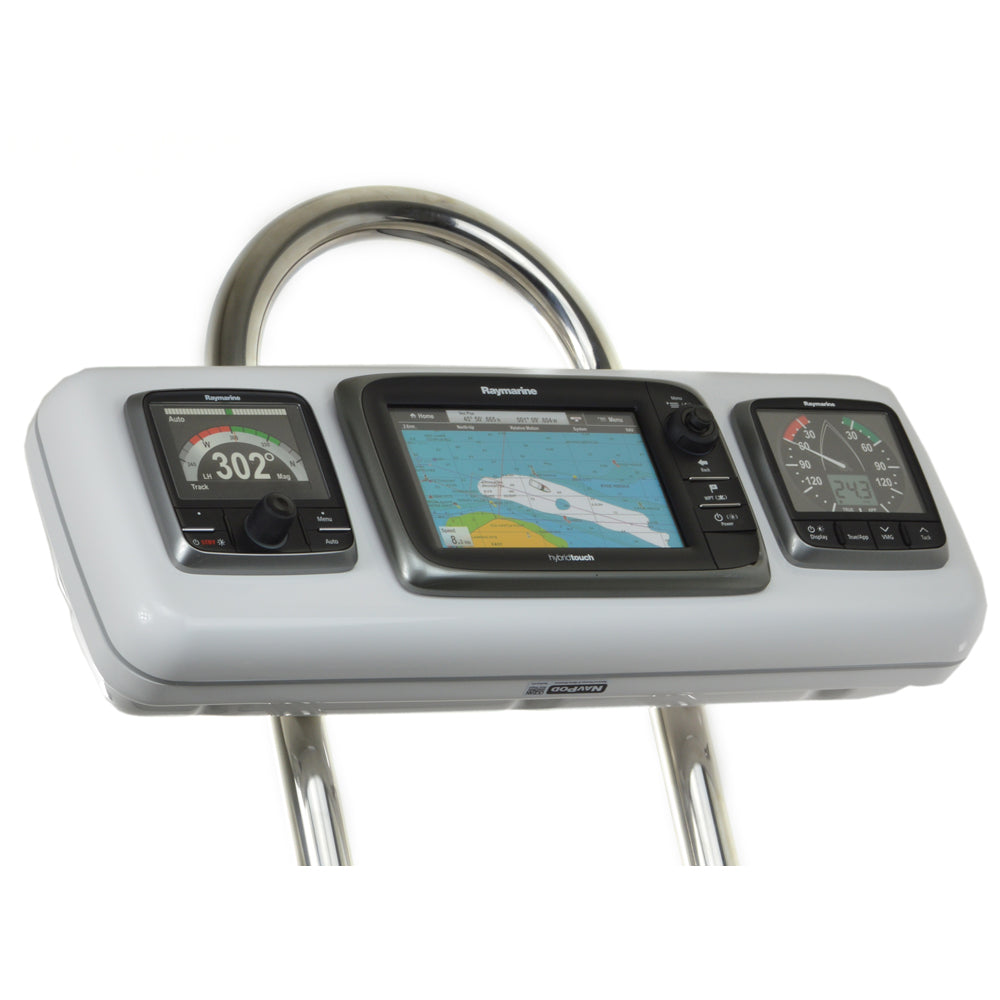 NavPod - GP1604 SystemPod Pre-Cut - For Raymarine e7, e7D, 2 Instruments, For 9.5" Wide Guard — Quality Boat Parts