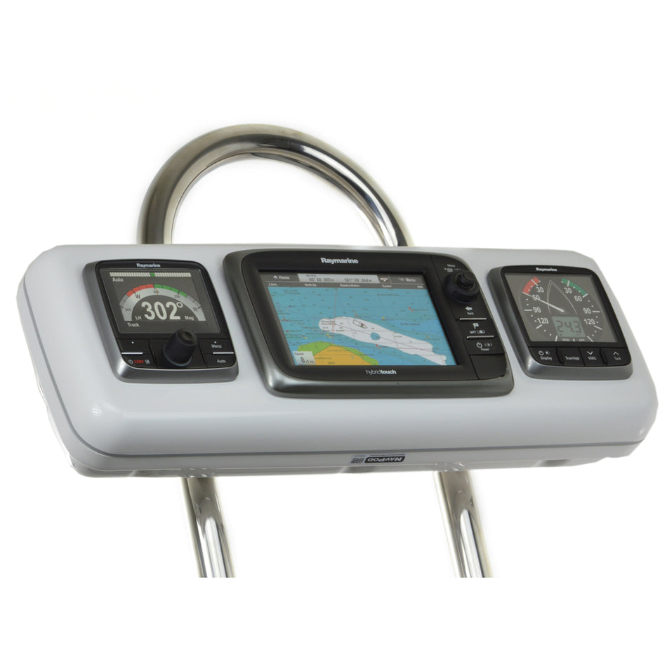 NavPod - GP1604 SystemPod Pre-Cut - For Raymarine e7, e7D, 2 Instruments, For 9.5" Wide Guard — Quality Boat Parts