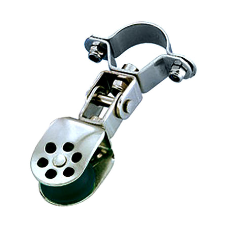 Wichard Marine - Stainless Steel Single Block - 25mm Sheave Diameter - For 25mm Stanchion Pivoting — Quality Boat Parts