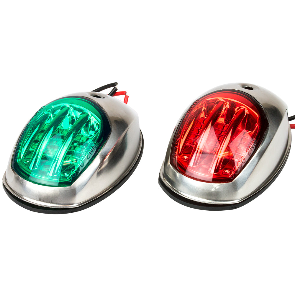 Sea-Dog - LED Navigation Lights - Port & Starboard, Stainless Steel — Quality Boat Parts
