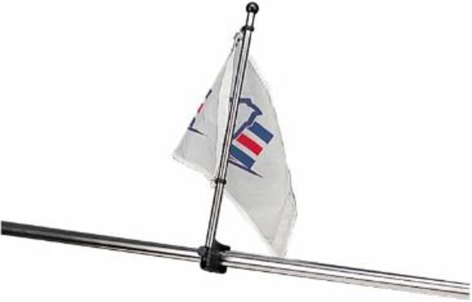 Sea-Dog - Rail Mount Flagpole - 17", Stainless Steel — Quality Boat Parts