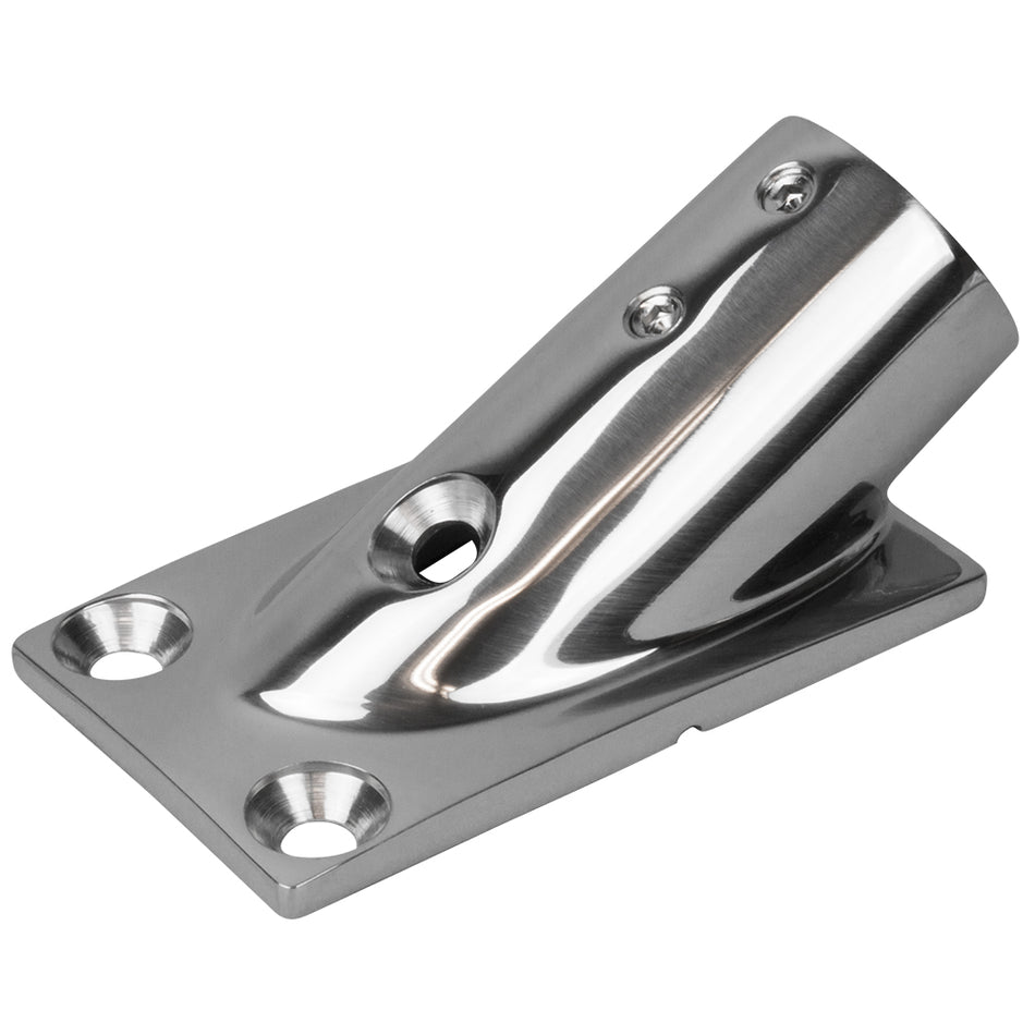 Sea-Dog - Rail Base Fitting Rectangular Base - 30°, Stainless Steel, 1-7/8" x 3-3/16" — Quality Boat Parts
