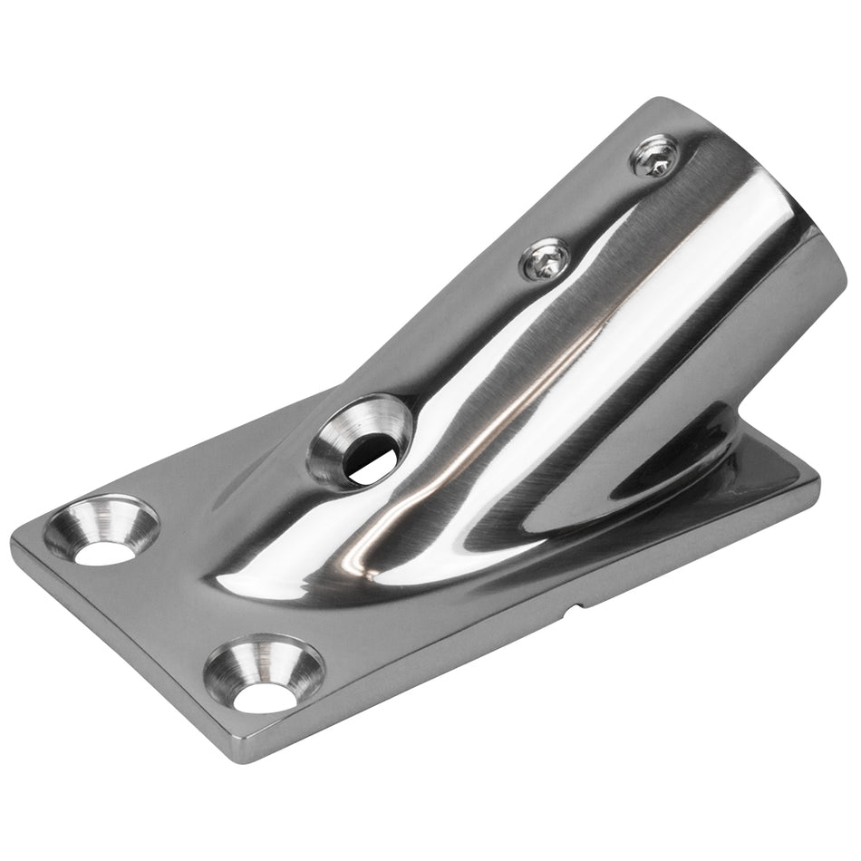 Sea-Dog - Rail Base Fitting Rectangular Base - 30°, Stainless Steel — Quality Boat Parts