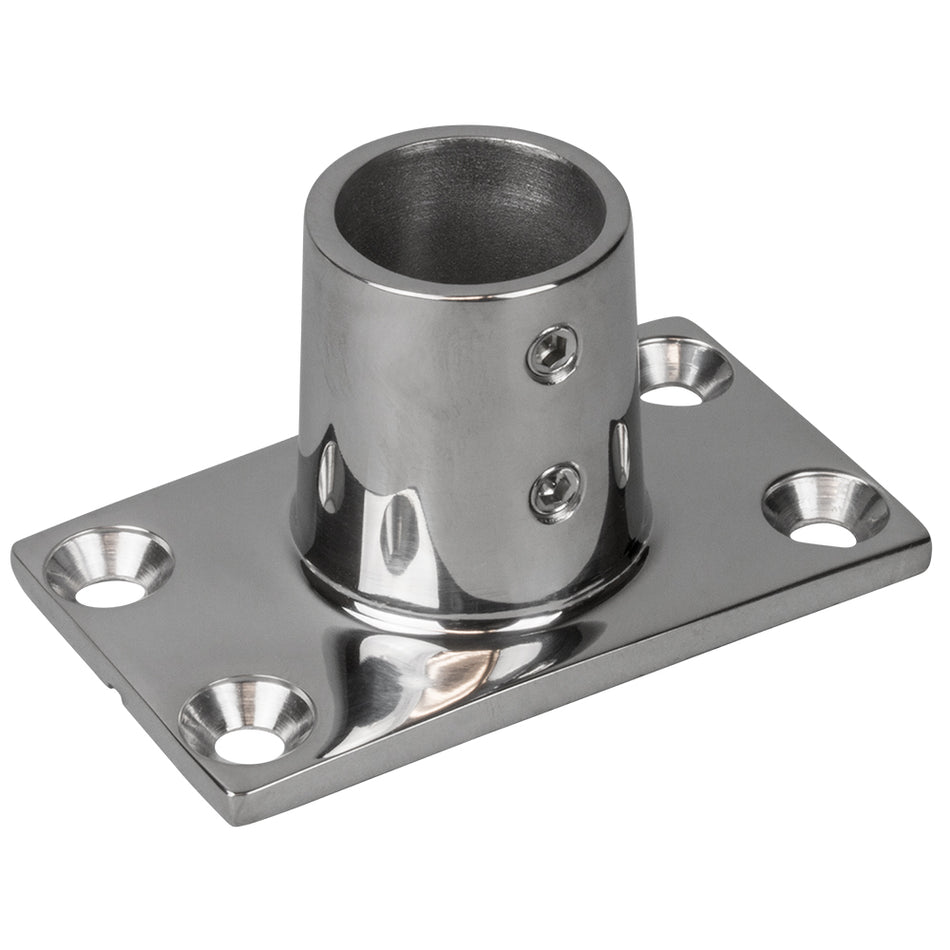 Sea-Dog - Rail Base Fitting Rectangular Base - 90°, Stainless Steel, 1-11/16" x 3" — Quality Boat Parts