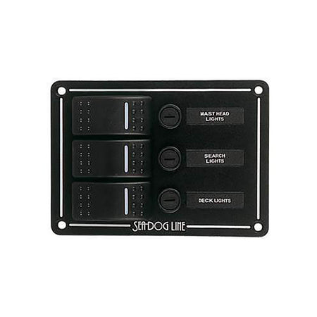 Sea-Dog - Rocker Switch Panel - 3 Circuit — Quality Boat Parts