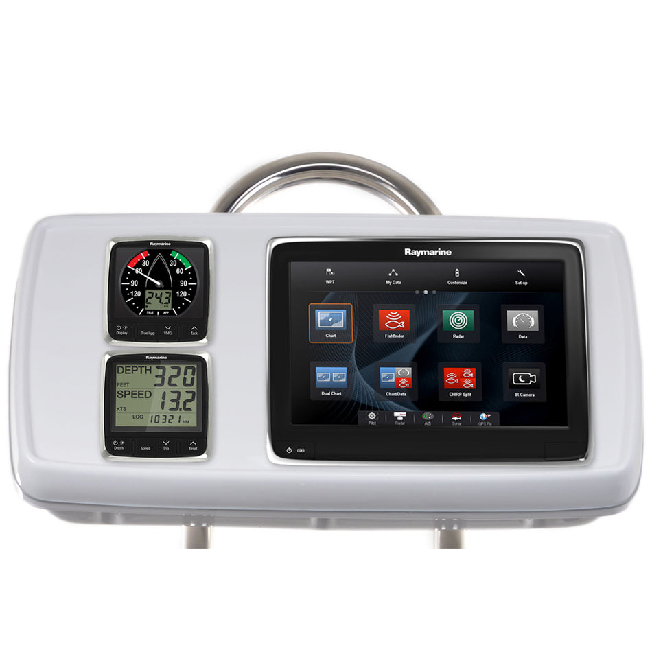NavPod - GP1170-04 SystemPod Pre-Cut - For Raymarine a125/a127/a128, 2 Instruments, For 9.5" Wide Guard — Quality Boat Parts