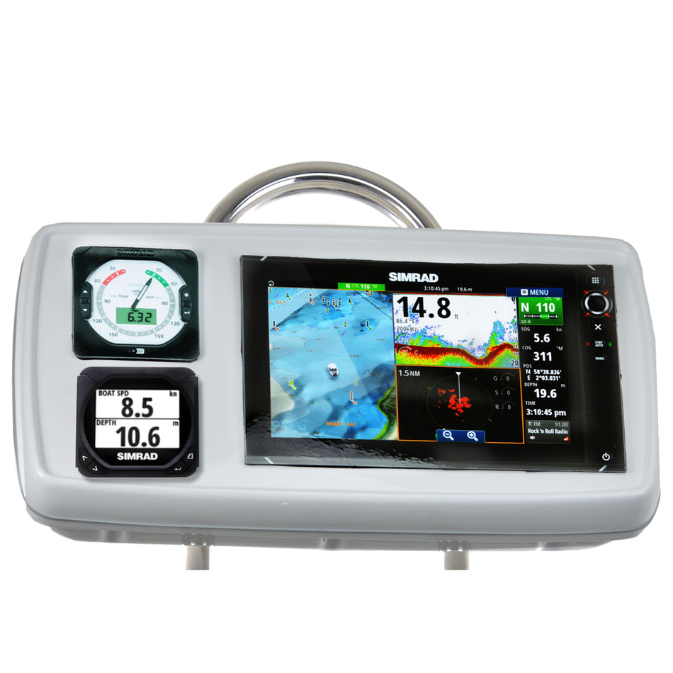 NavPod - GP1176 SystemPod Pre-Cut - For Simrad NSS12 evo2, B&G Zeus, 2 Instruments, For 9.5" Wide Guard — Quality Boat Parts