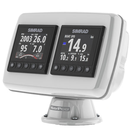 NavPod - PP4503 PowerPod Pre-Cut - For 2-Simrad IS42, Triton AP44 Square Hole Instruments — Quality Boat Parts
