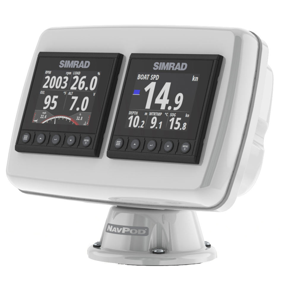 NavPod - PP4503 PowerPod Pre-Cut - For 2-Simrad IS42, Triton AP44 Square Hole Instruments — Quality Boat Parts