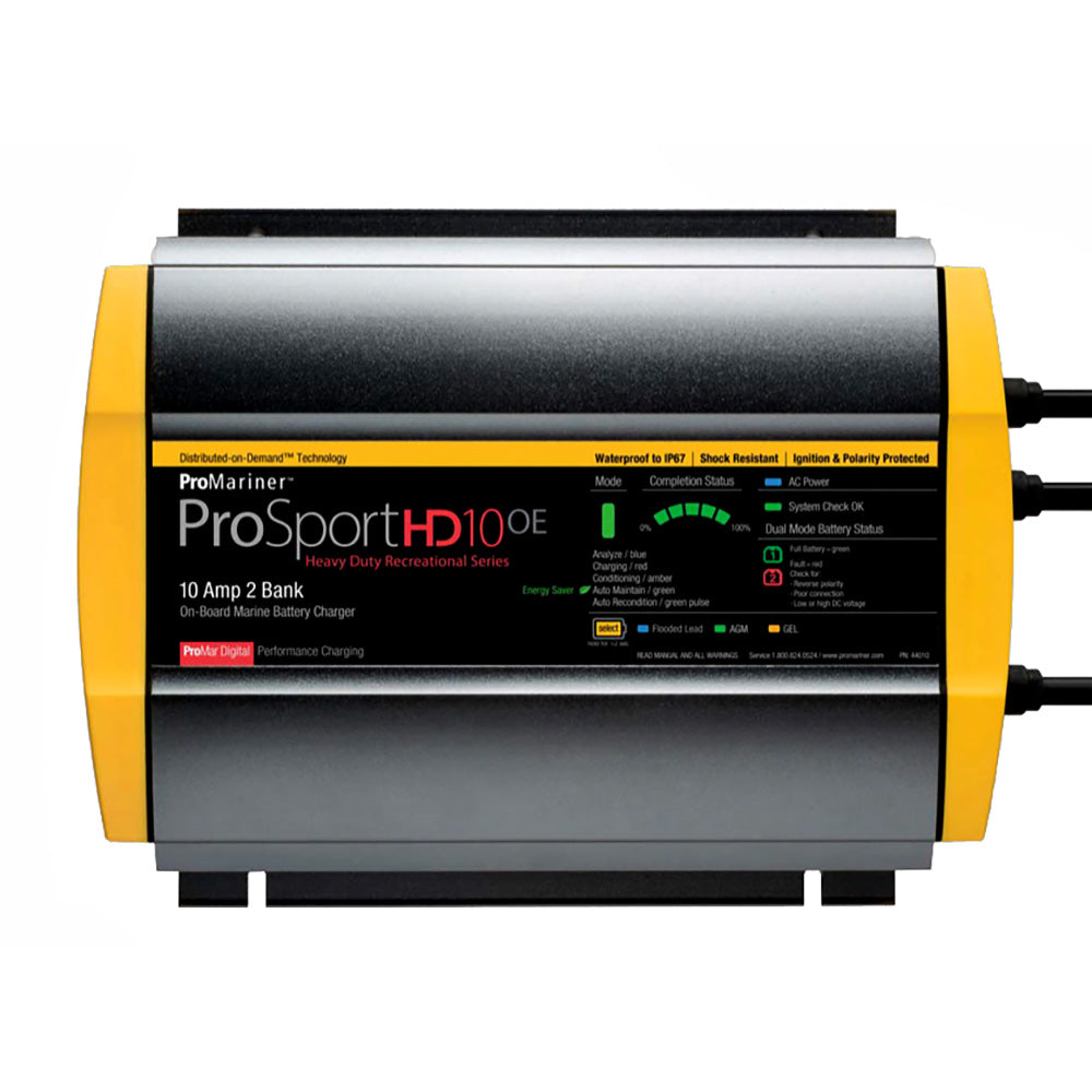 ProMariner - Pro Sport Battery Charger - 10 Amp, 2-Bank — Quality Boat Parts
