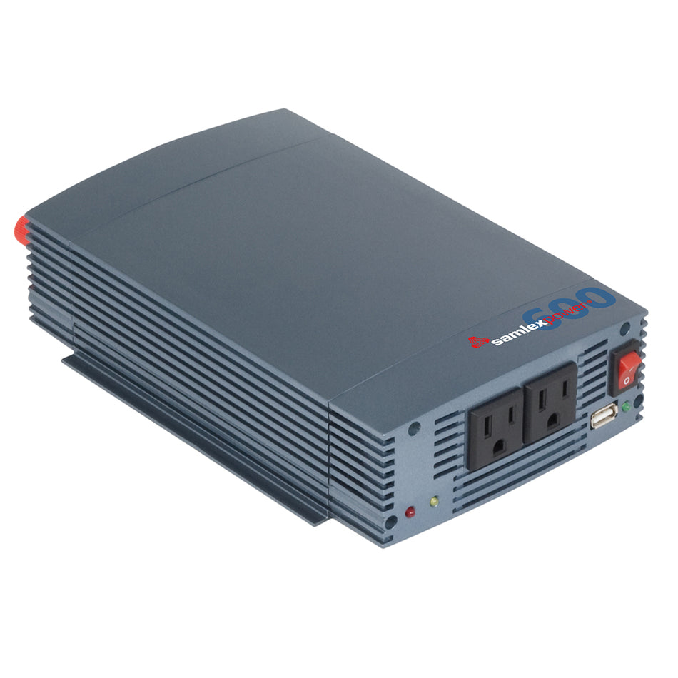 Samlex - Pure Sine Wave Inverter - 12V, 600W, USB Charging Port — Quality Boat Parts