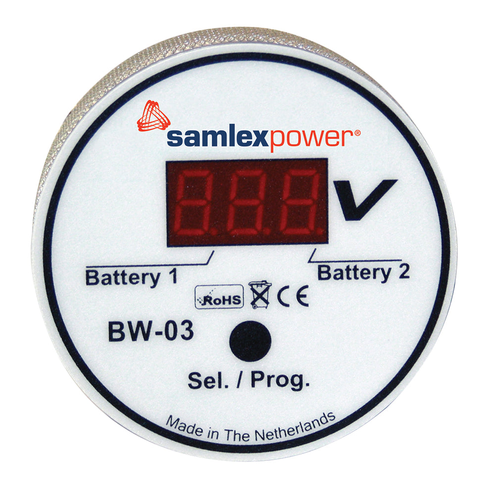 Samlex - Dual Battery Monitor - 12/24V, Auto Detection — Quality Boat Parts