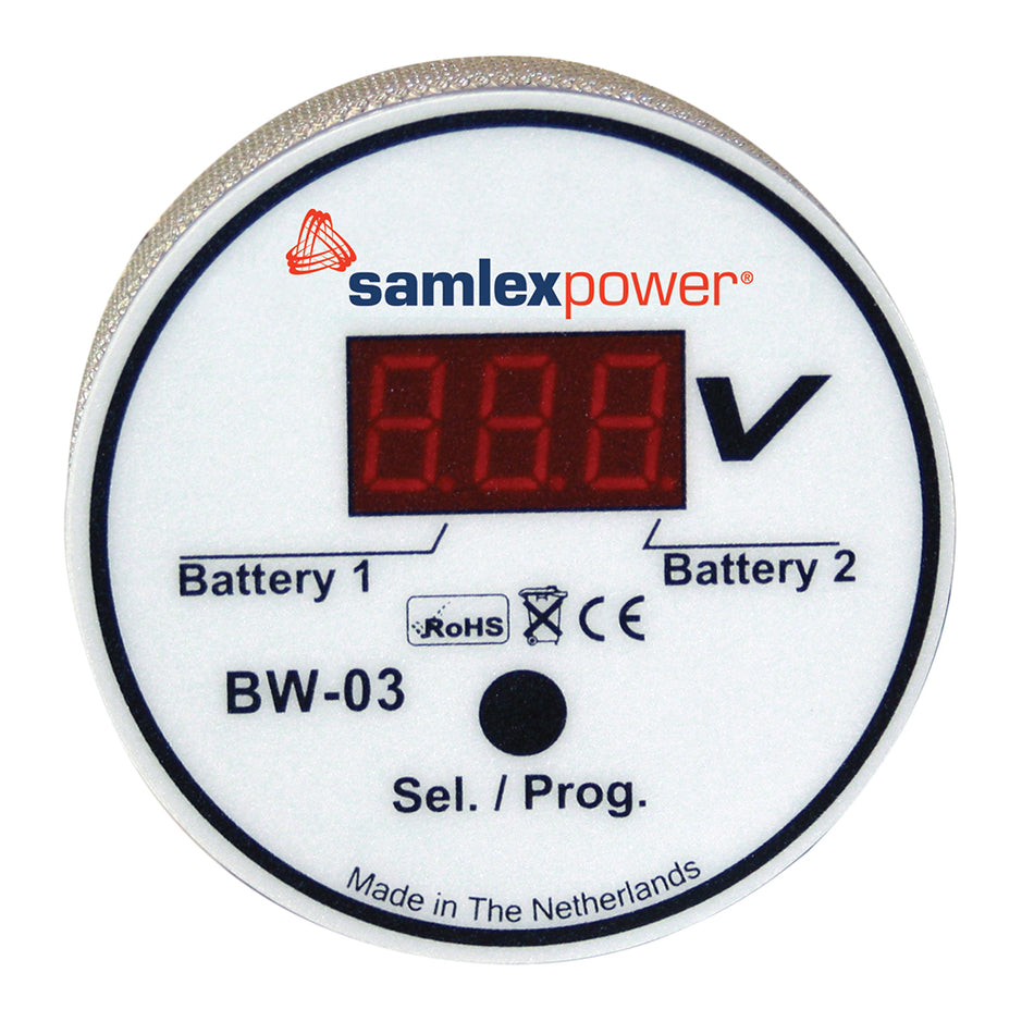Samlex - Dual Battery Monitor - 12/24V, Auto Detection — Quality Boat Parts