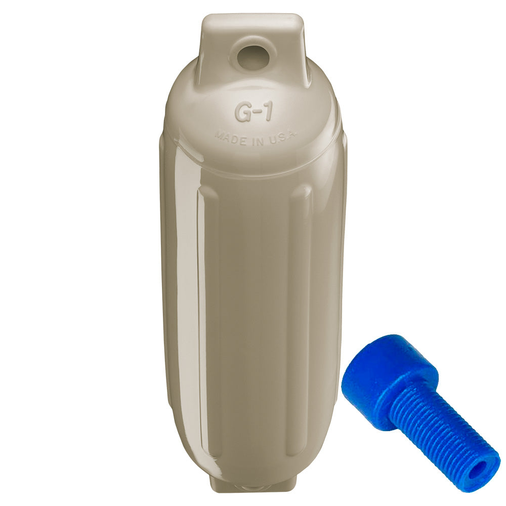Polyform - G Twin Eye Fender - Sand, with Adapter — Quality Boat Parts