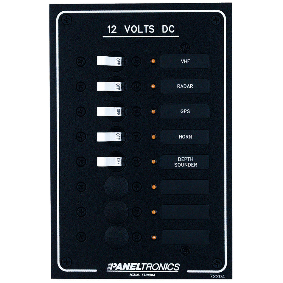 Paneltronics - Standard DC Breaker Panel - LEDs — Quality Boat Parts