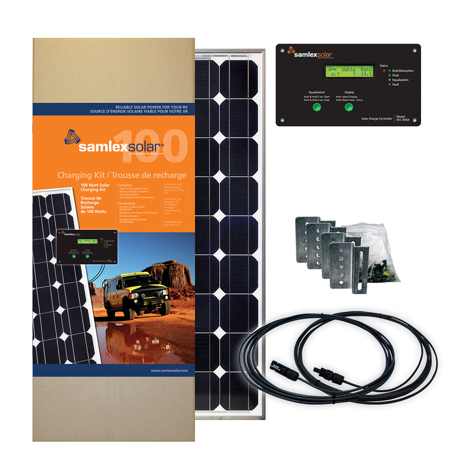 Samlex America - Solar Charging Kit - 100W, 30A — Quality Boat Parts
