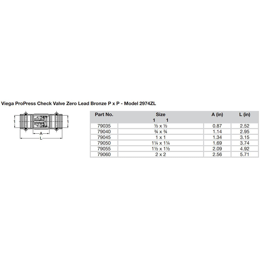 Viega - ProPress Zero Lead Check Valve — Quality Boat Parts