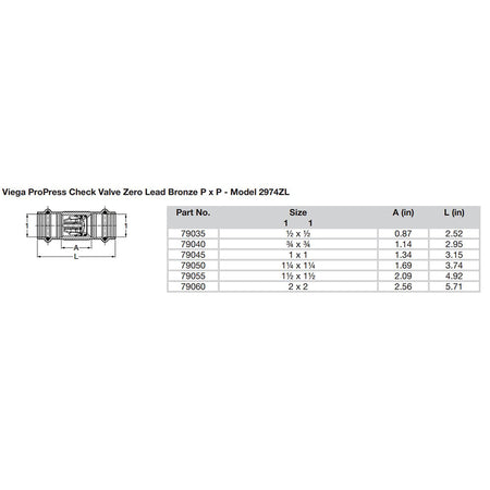 Viega - ProPress Zero Lead Check Valve — Quality Boat Parts