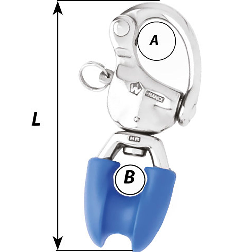 Wichard Marine - HR Snap Shackle - With Thimble Eye, Length 3-3/4" — Quality Boat Parts