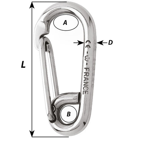 Wichard Marine - Symmetric Carbin Hook - 120mm Length, 15/32" — Quality Boat Parts