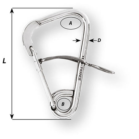 Wichard Marine - Automatic Mooring Hook - 170mm Length, 6-11/16" — Quality Boat Parts