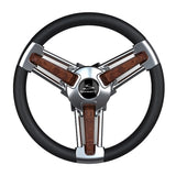 Schmitt Marine - Burano Wheel - 14" 3/4" Tapered Shaft, with Stainless Steel — Quality Boat Parts