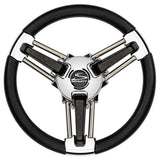 Schmitt Marine - Burano Wheel - 14" 3/4" Tapered Shaft, with Stainless Steel — Quality Boat Parts